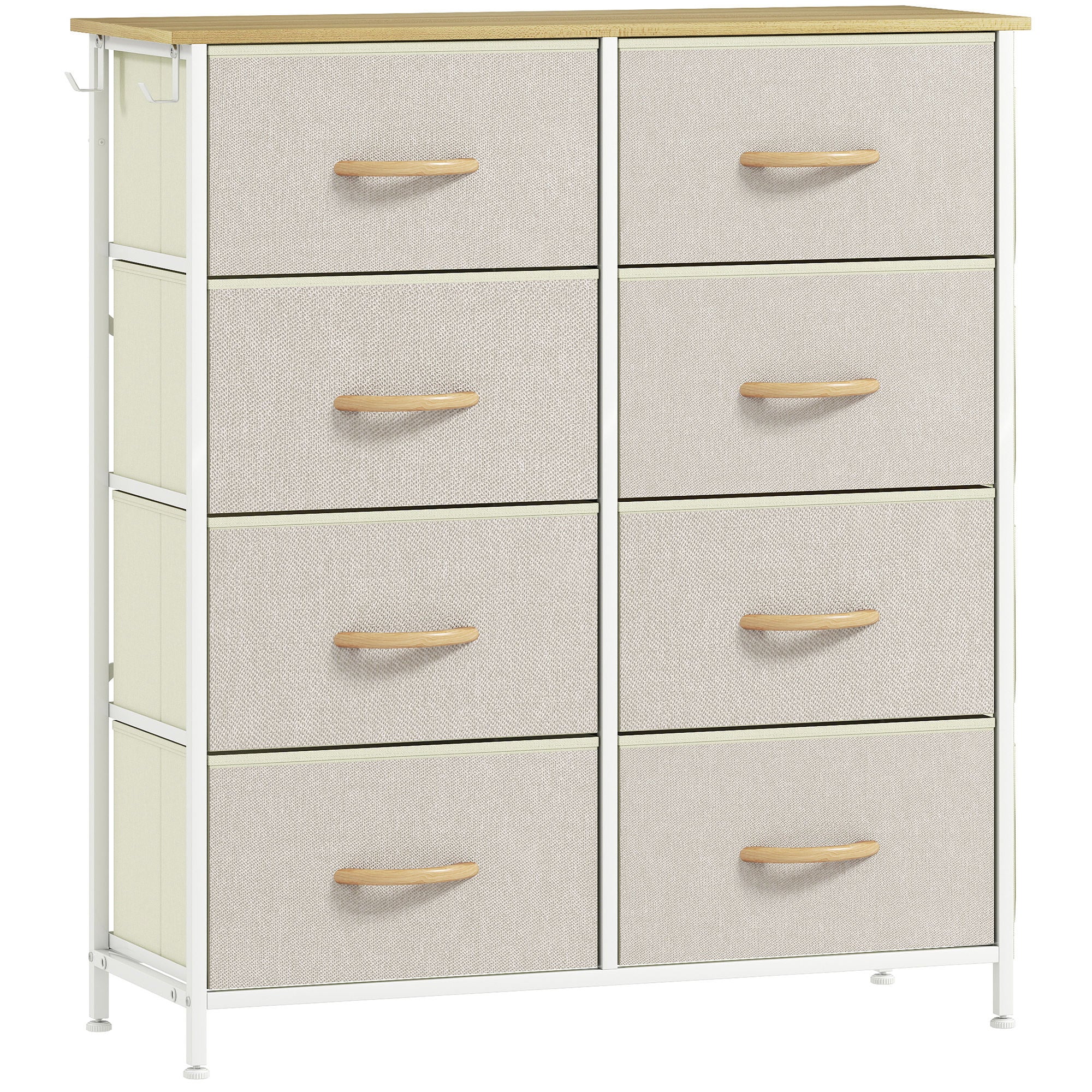 Elegant HOMCOM Chest of Eight Fabric Drawers - Beige Elegant HOMCOM Chest of Eight Fabric Drawers - Beige