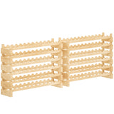 Elegant HOMCOM Six-Tier, 72 Bottle Wooden Wine Rack Set of 2 - Natural Elegant HOMCOM Six-Tier, 72 Bottle Wooden Wine Rack Set of 2 - Natural