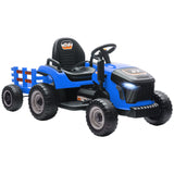 AIYAPLAY 12V Ride on Tractor and Trailer with Remote Control, Music, Shifter, Start-Up Sound, for Kids Ages 3-8 Years, Blue AIYAPLAY 12V Ride on Tractor and Trailer with Remote Control, Music, Shifter, Start-Up Sound, for Kids Ages 3-8 Years, Blue