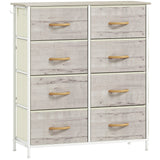 Elegant HOMCOM Chest of Eight Fabric Drawers - Natural Wood Finish Elegant HOMCOM Chest of Eight Fabric Drawers - Natural Wood Finish