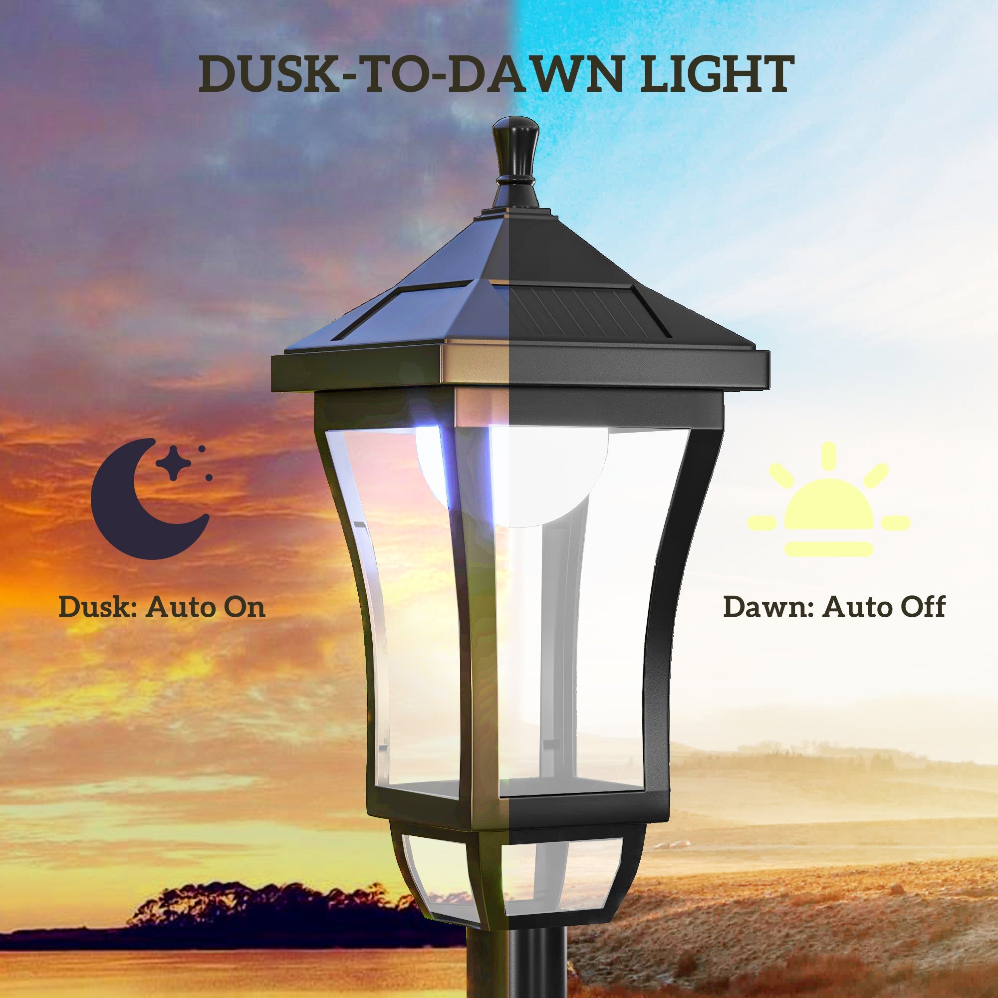 Outsunny 1.3 m Garden Lamp Post Light, LED Outdoor Solar Post Lights, Waterproof IP44 for Patio, Garden, Pathway, Cool White Outsunny 1.3 m Garden Lamp Post Light, LED Outdoor Solar Post Lights, Waterproof IP44 for Patio, Garden, Pathway, Cool White