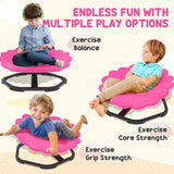 AIYAPLAY Flower-Shaped Sensory Spinning Chair with Non-Slip Base for Balance/Coordination, Pink AIYAPLAY Flower-Shaped Sensory Spinning Chair with Non-Slip Base for Balance/Coordination, Pink