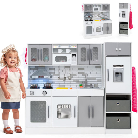 Kids Kitchen Playset with Lights and Sounds-in Sophisticated Grey