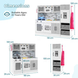 Kids Kitchen Playset with Lights and Sounds-in Sophisticated Grey Kids Kitchen Playset with Lights and Sounds-in Sophisticated Grey