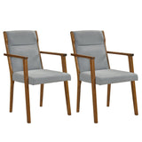 Mid-Century Modern Dining Chairs Set of 2 Upholstered Accent Chairs- Mid-Century Modern Dining Chairs Set of 2 Upholstered Accent Chairs-