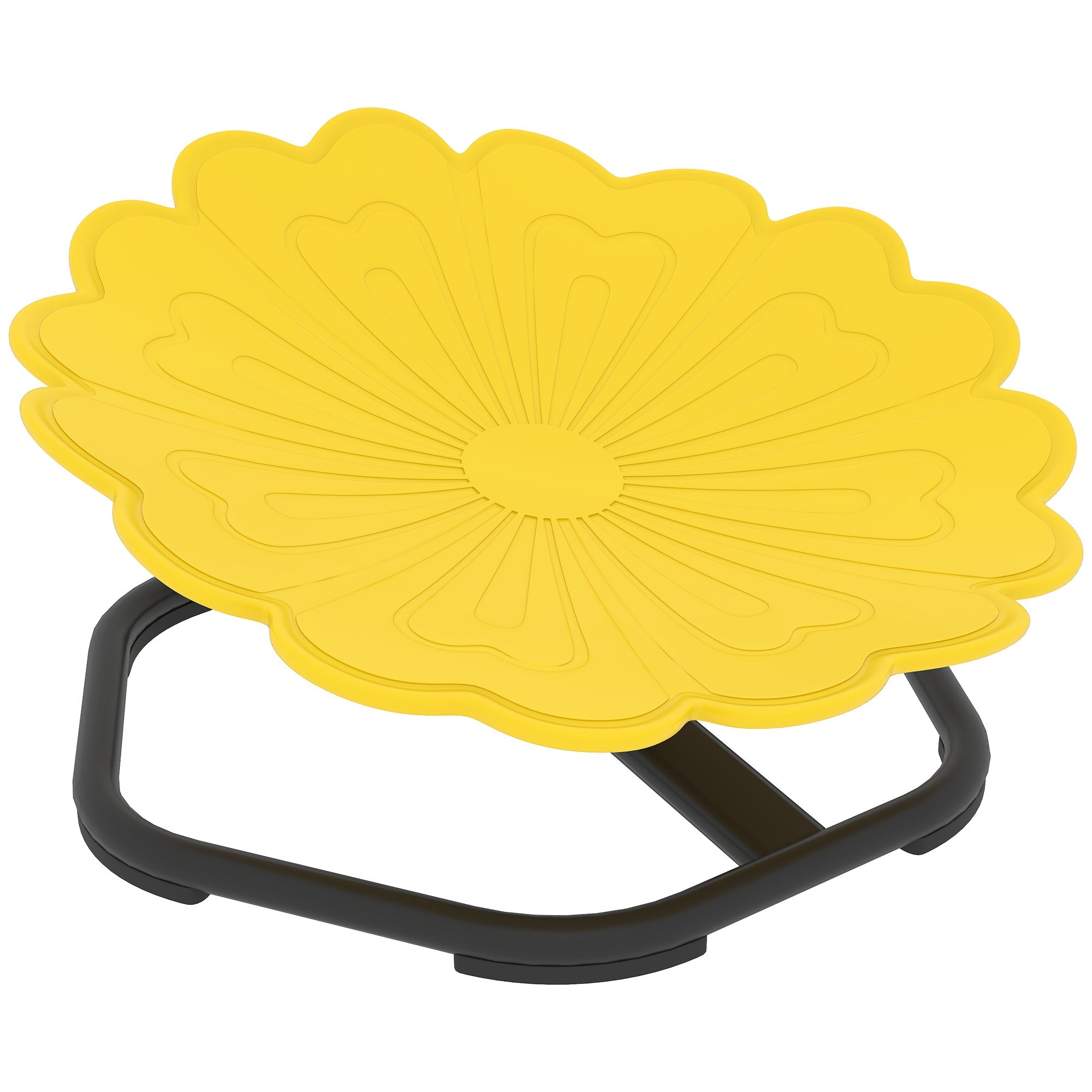 AIYAPLAY Flower-Shaped Sensory Spinning Chair with Non-Slip Base for Balance/Coordination, Yellow AIYAPLAY Flower-Shaped Sensory Spinning Chair with Non-Slip Base for Balance/Coordination, Yellow