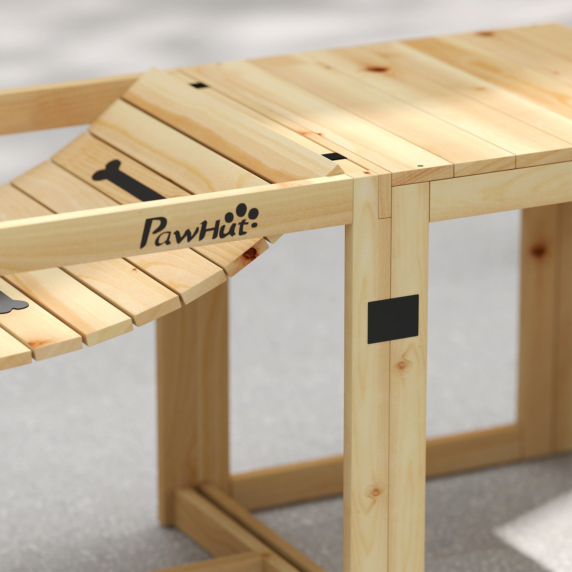 PawHut 3 Pieces Wooden Dog Agility Training Equipment with Soft Bridge, Pause Platform and Pet Stair for Outdoor, Natural Wood PawHut 3 Pieces Wooden Dog Agility Training Equipment with Soft Bridge, Pause Platform and Pet Stair for Outdoor, Natural Wood