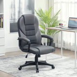 Elegant HOMCOM Faux Leather Office Chair - Charcoal in Sophisticated Grey Elegant HOMCOM Faux Leather Office Chair - Charcoal in Sophisticated Grey