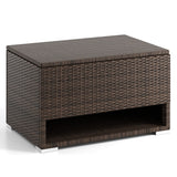 PE Rattan Spacious Storage Bin with Waterproof Liner and Shoe Rack PE Rattan Spacious Storage Bin with Waterproof Liner and Shoe Rack