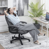 Elegant HOMCOM Faux Leather Office Chair - Charcoal in Sophisticated Grey Elegant HOMCOM Faux Leather Office Chair - Charcoal in Sophisticated Grey