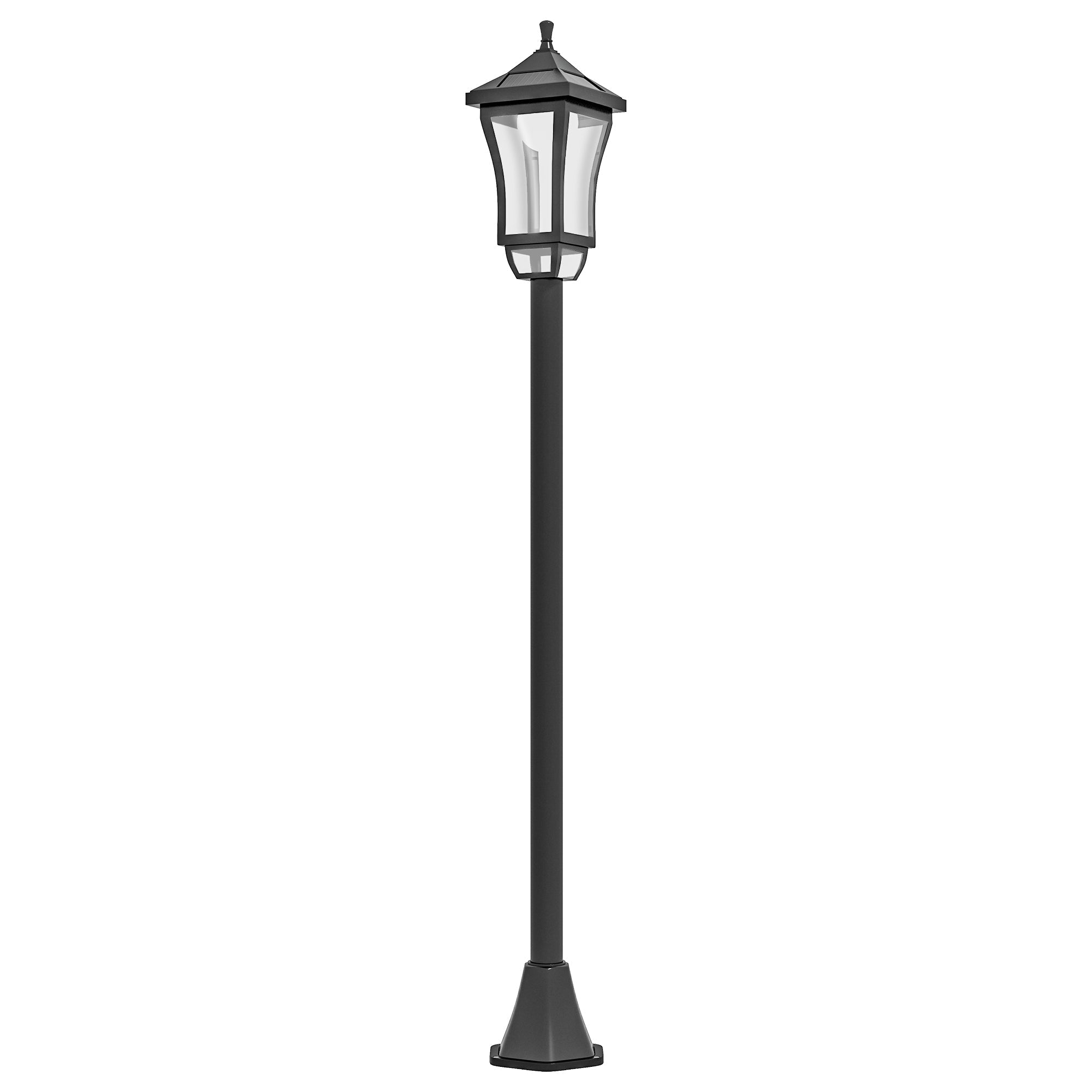 Outsunny 1.3 m Garden Lamp Post Light, LED Outdoor Solar Post Lights, Waterproof IP44 for Patio, Garden, Pathway, Cool White Outsunny 1.3 m Garden Lamp Post Light, LED Outdoor Solar Post Lights, Waterproof IP44 for Patio, Garden, Pathway, Cool White