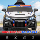 AIYAPLAY Kids Electric Ride on Police Car with Remote Control, Music, Horn, Siren Flashing Lights for 3-5 Years Old, Multicolour AIYAPLAY Kids Electric Ride on Police Car with Remote Control, Music, Horn, Siren Flashing Lights for 3-5 Years Old, Multicolour