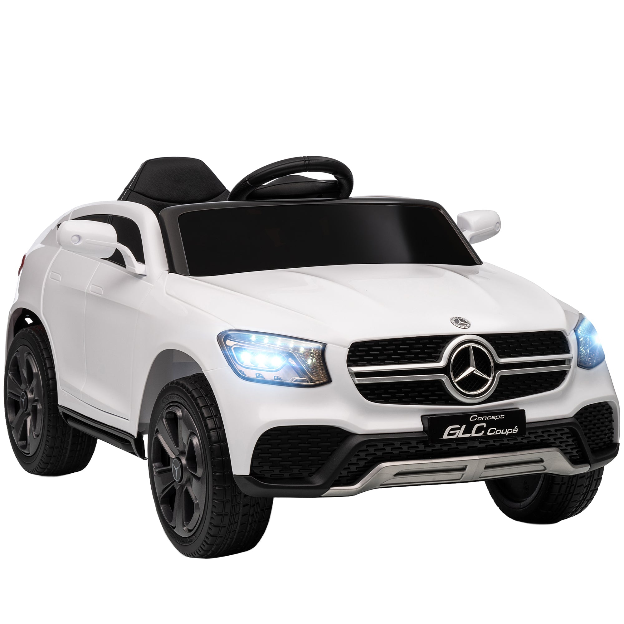 AIYAPLAY Mercedes-Benz GLC Licensed Kids Ride on Car with Remote Control, Soft Start, MP3, LED Headlights, White AIYAPLAY Mercedes-Benz GLC Licensed Kids Ride on Car with Remote Control, Soft Start, MP3, LED Headlights, White