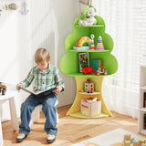 Tree Bookshelf for Kids 5-Tier Children Book Display Rack-Green Tree Bookshelf for Kids 5-Tier Children Book Display Rack-Green