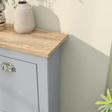 Elegant HOMCOM 2 Drawer Shoe Cabinet Modern Narrow Shoe Cupboard Hallway Wooden Spacious Storage Organiser with Flip Doors Adjustable Shelf for 6-12 Pairs, in Sophisticated Grey Elegant HOMCOM 2 Drawer Shoe Cabinet Modern Narrow Shoe Cupboard Hallway Wooden Spacious Storage Organiser with Flip Doors Adjustable Shelf for 6-12 Pairs, in Sophisticated Grey