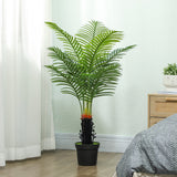 Elegant HOMCOM 120cm Artificial Areca Palm Tree with 9 PE Leaves, Decorative Artificial Plant with Plastic Pot and Flocked Soil, Fake Plant for Home Office Decor, Green Elegant HOMCOM 120cm Artificial Areca Palm Tree with 9 PE Leaves, Decorative Artificial Plant with Plastic Pot and Flocked Soil, Fake Plant for Home Office Decor, Green