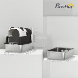 PawHut Panda Style XL Stainless Steel Cat Litter Box with Lid, Enclosed Kitty Litter Box with Scoop, 60 x 40 x 45 cm PawHut Panda Style XL Stainless Steel Cat Litter Box with Lid, Enclosed Kitty Litter Box with Scoop, 60 x 40 x 45 cm