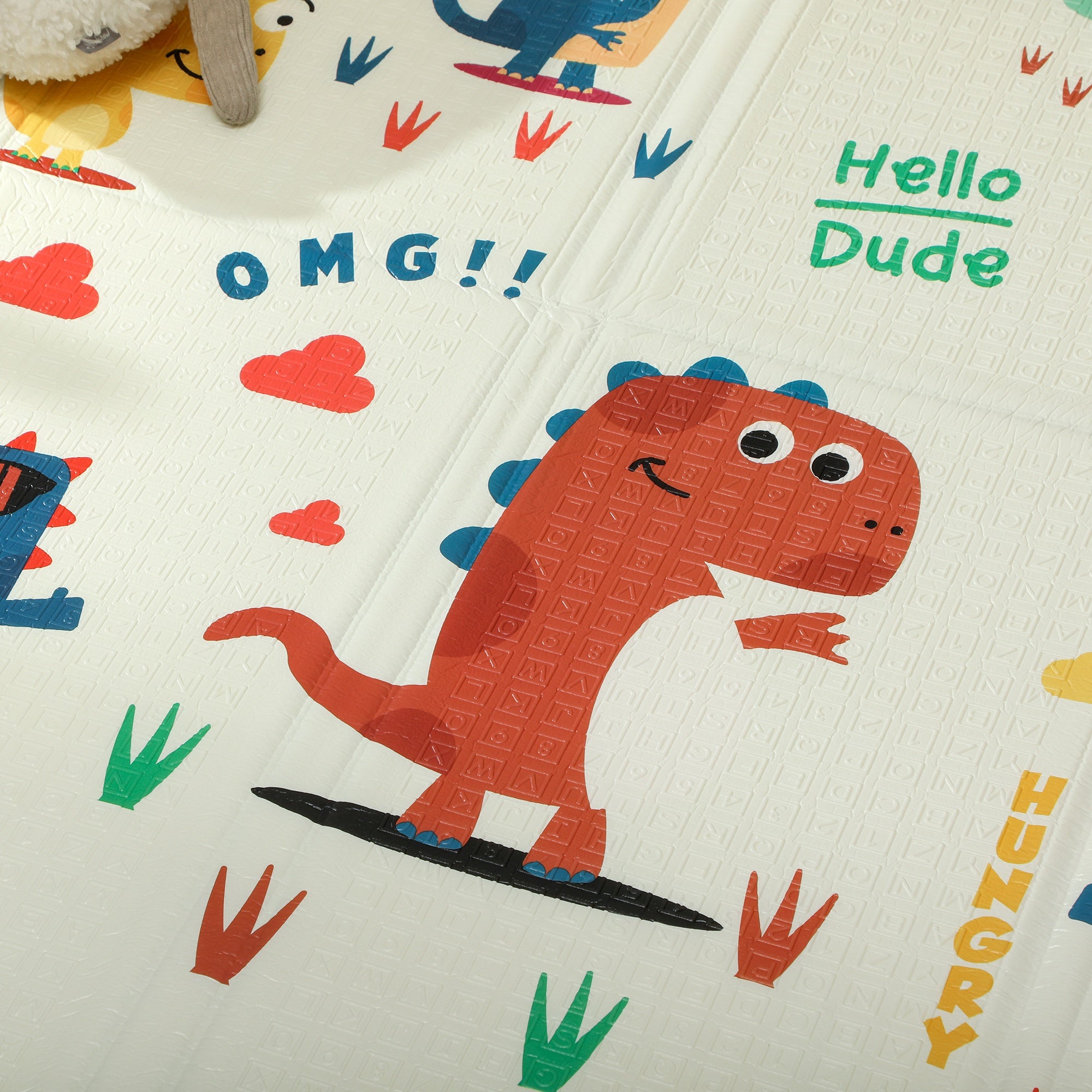 AIYAPLAY Baby Play Mat, Double Sideded Foldable Kids Crawling Mat, Reversible & Waterproof, Dinosaur AIYAPLAY Baby Play Mat, Double Sideded Foldable Kids Crawling Mat, Reversible & Waterproof, Dinosaur