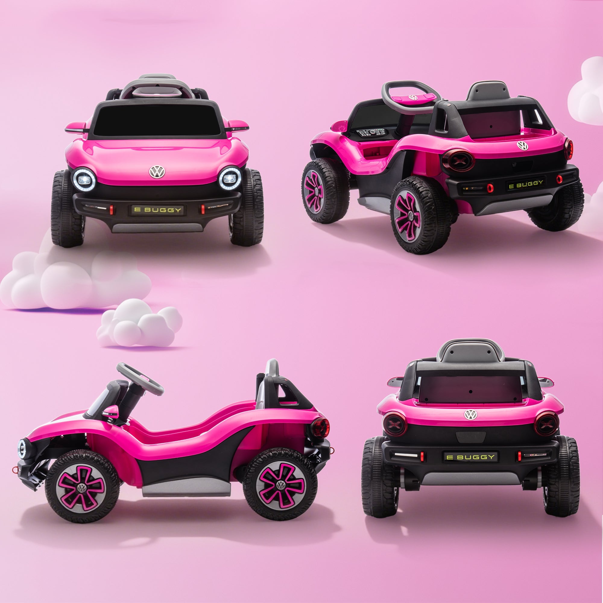 AIYAPLAY Volkswagen Licensed Kids Electric Car with Remote Control for Ages 3-6 Years, Pink AIYAPLAY Volkswagen Licensed Kids Electric Car with Remote Control for Ages 3-6 Years, Pink