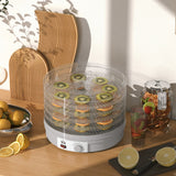 Elegant HOMCOM 5 Tier Food Dehydrator, 245W Food Dryer Machine with Adjustable Temperature Control for Drying Fruit, Meat, Vegetable, Jerky and Pet Treat, in Sophisticated Grey Elegant HOMCOM 5 Tier Food Dehydrator, 245W Food Dryer Machine with Adjustable Temperature Control for Drying Fruit, Meat, Vegetable, Jerky and Pet Treat, in Sophisticated Grey
