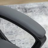 Elegant HOMCOM Faux Leather Office Chair - Charcoal in Sophisticated Grey