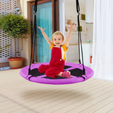 100cm Children Flying Saucer Tree Swing with Adjustable Rope-
