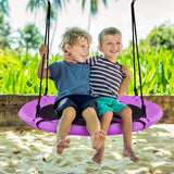 100cm Children Flying Saucer Tree Swing with Adjustable Rope-