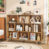 10-Cube Bookcase 140 CM Spacious Storage Organizer with 5 Tapered Metal Legs-