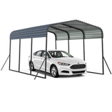 15FT Heavy-Duty Metal Carport Outdoor Garage Car Shelter-