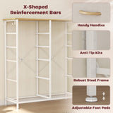 Elegant HOMCOM Chest of Ten Fabric Drawers - Beige