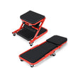 2-in-1 Rolling Creeper Seat Folding Creeper with 6 Universal Wheels
