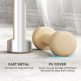 Elegant HOMCOM 10KG Dumbbells Set with Carry Case, Hand Weights for Women and Men Home Gym Weight Lifting Training, Pink, Purple, in Sophisticated Grey, Brown