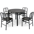 5 Piece Dining Table Set with Spacious Storage Rack for Dining Room