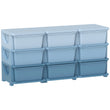 Elegant HOMCOM Kids Spacious Storage Unit, with Nine Drawers - Blue