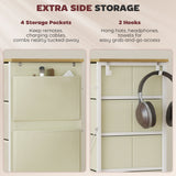 Elegant HOMCOM Chest of Five Fabric Drawers - Beige