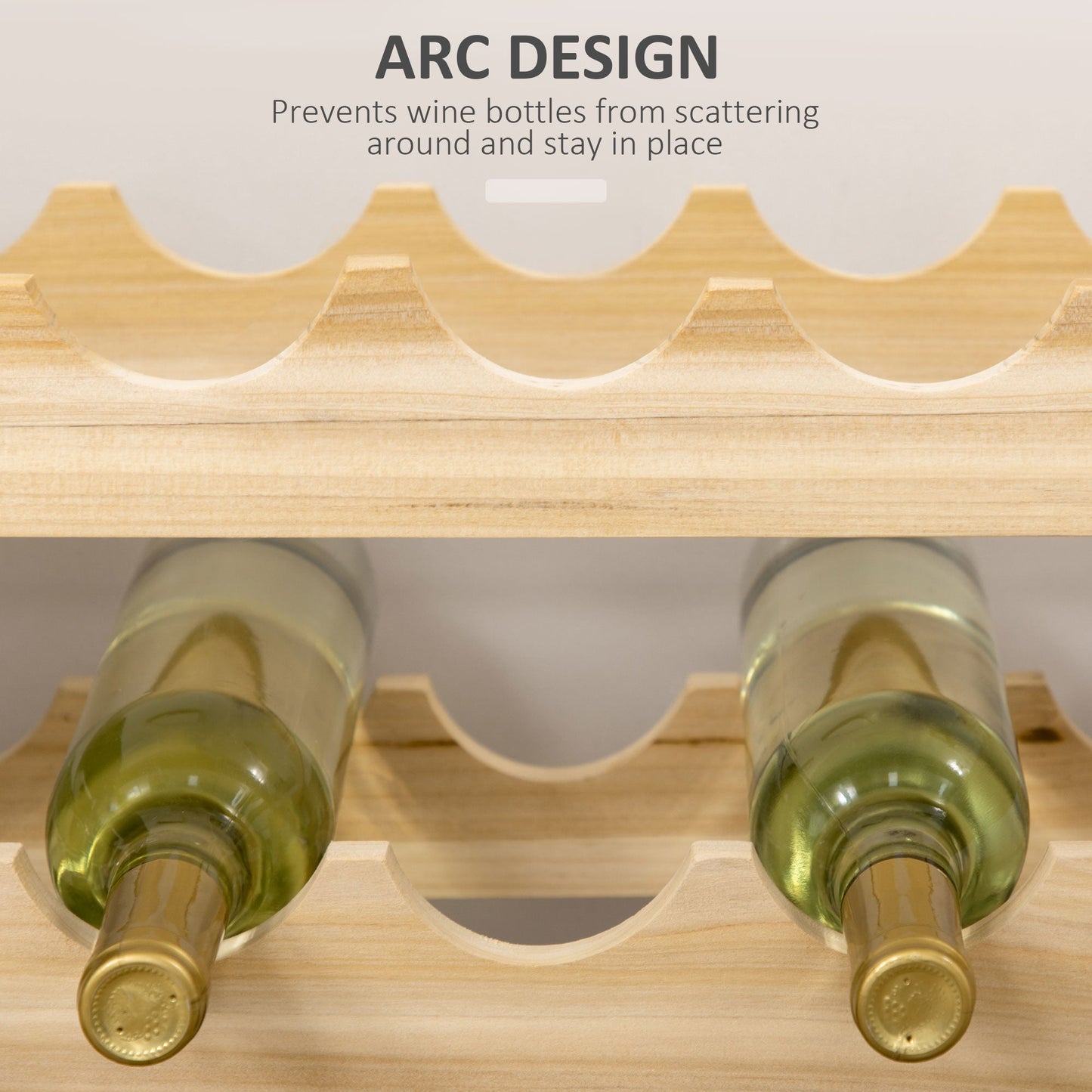 Elegant HOMCOM Six-Tier, 72 Bottle Wooden Wine Rack Set of 2 - Natural