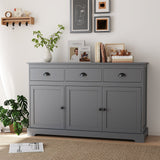 Modern Buffet Sideboard 136cm Spacious Storage Cabinet with 3 Drawers-