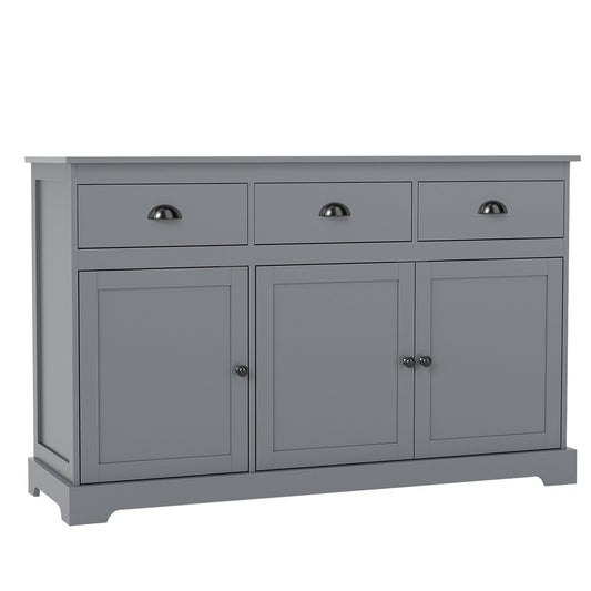 Modern Buffet Sideboard 136cm Spacious Storage Cabinet with 3 Drawers-