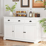 Modern Buffet Sideboard 136cm Spacious Storage Cabinet with 3 Drawers-