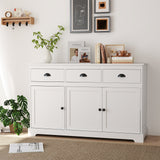 Modern Buffet Sideboard 136cm Spacious Storage Cabinet with 3 Drawers-