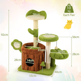Cute Cat Tree for Adult Cats Indoor Pet Jungle Activity Center-