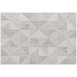 Elegant HOMCOM Modern Area Rug, Geometric Pattern Non-Slip Washable Rug, Soft Floor Carpet for Living Room, Bedroom, Dining Room, Home Office, 230 x 160 cm, in Sophisticated Grey