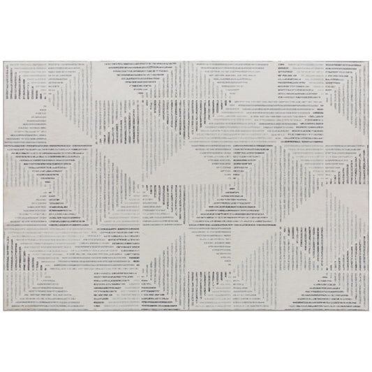 Elegant HOMCOM Modern Area Rug, Geometric Pattern Non-Slip Washable Rug, Soft Floor Carpet for Living Room, Bedroom, Dining Room, Home Office, 230 x 160 cm, in Sophisticated Grey