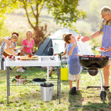 Foldable Fish Cleaning Table 2 in 1 Outdoor Workstation with Sink