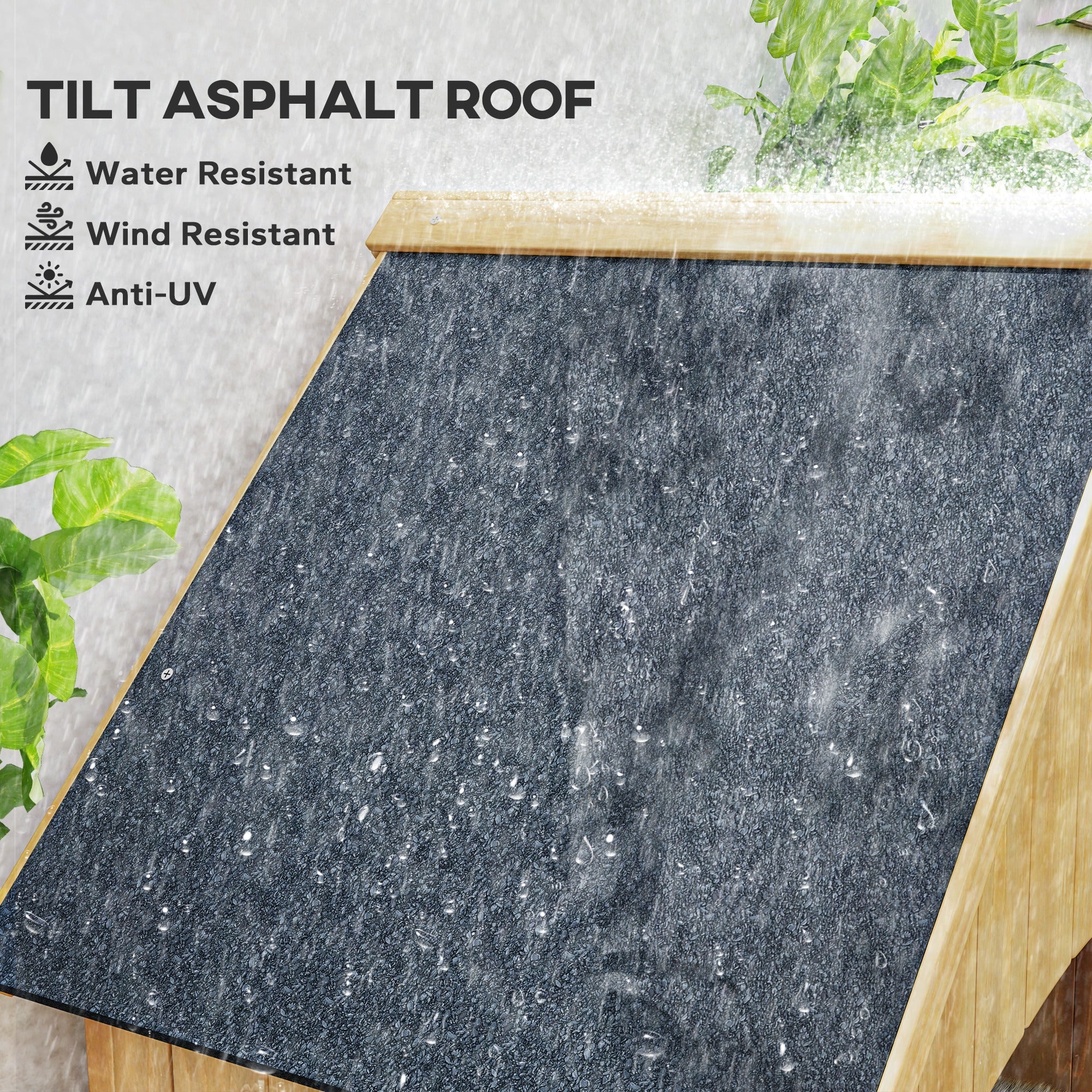 Outsunny Small Shed, Wooden Garden Spacious Storage Shed with 3 Shelves, Outdoor Tool Spacious Storage Cabinet with Tilt Roof and Lockable Door, 77.5 x 54.2 x 179.5 cm, Natural