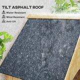 Outsunny Small Shed, Wooden Garden Spacious Storage Shed with 3 Shelves, Outdoor Tool Spacious Storage Cabinet with Tilt Roof and Lockable Door, 77.5 x 54.2 x 179.5 cm, Natural