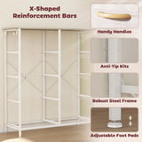 Elegant HOMCOM Chest of Eight Fabric Drawers - Natural Wood Finish