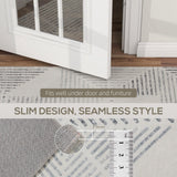 Elegant HOMCOM Modern Area Rug, Geometric Pattern Non-Slip Washable Rug, Soft Floor Carpet for Living Room, Bedroom, Dining Room, Home Office, 290 x 200 cm, in Sophisticated Grey