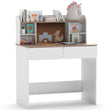 Kids Study Desk Student Writing Table with Cork Bulletin Board-