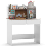 Kids Study Desk Student Writing Table with Cork Bulletin Board-